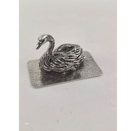 Zilveren miniatuur Zwaan
