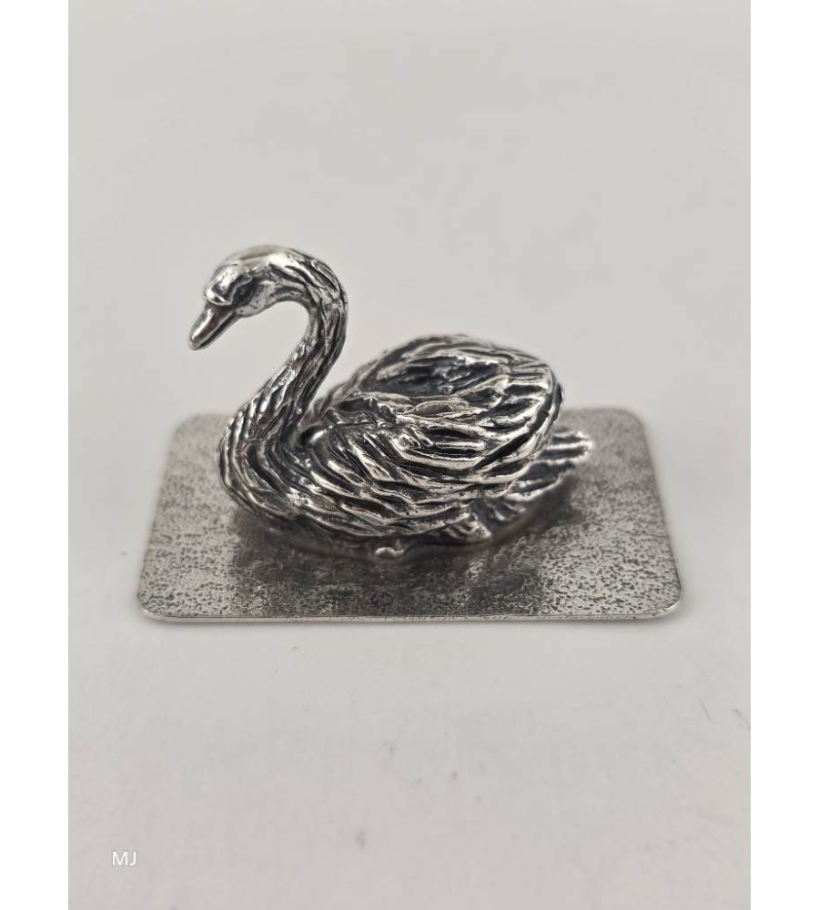 Zilveren miniatuur Zwaan