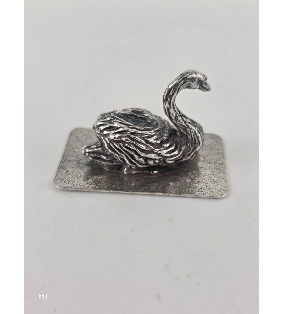 Zilveren miniatuur Zwaan