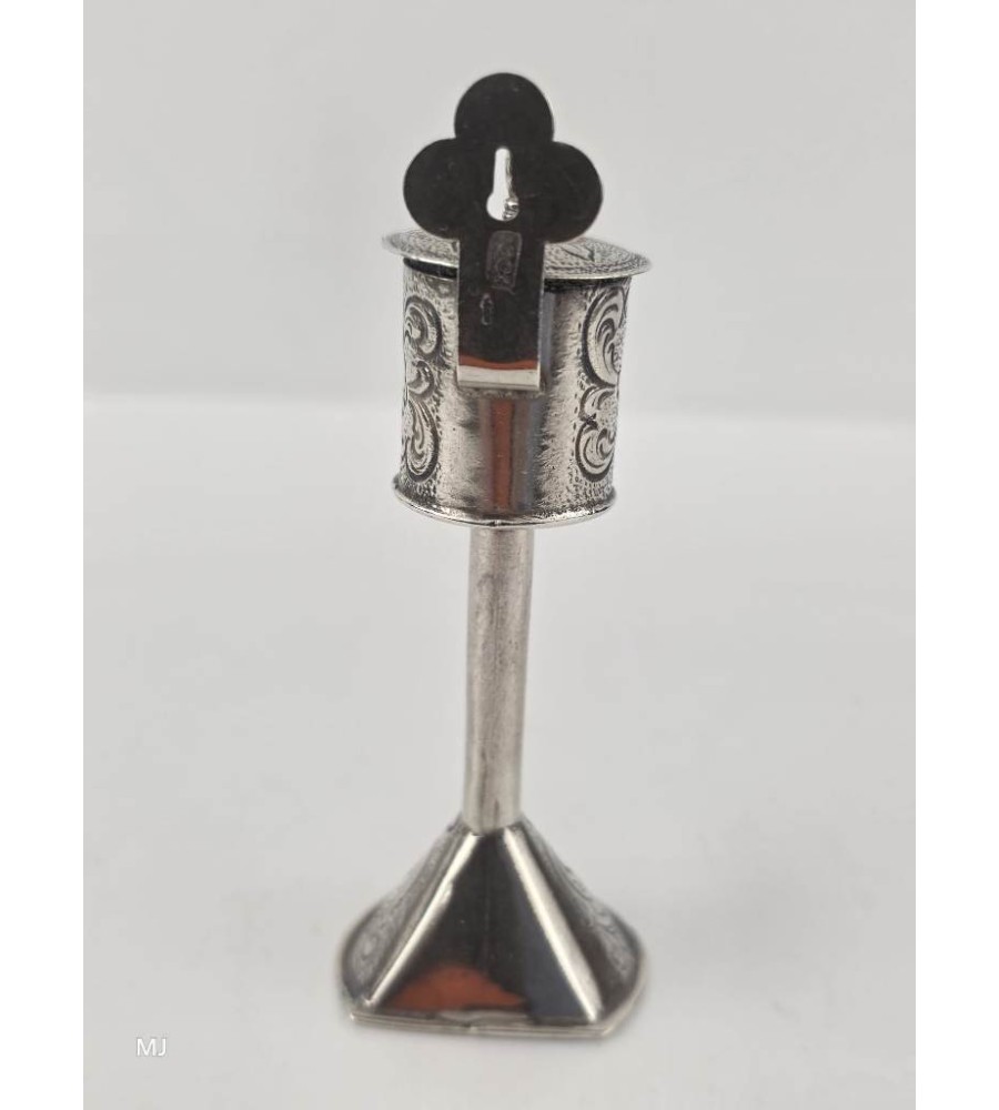 Zilveren miniatuur Olielamp