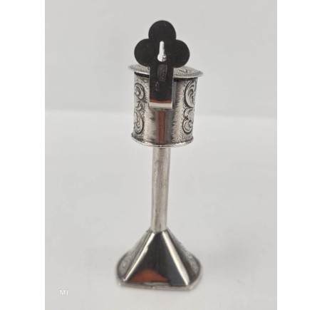 Zilveren miniatuur Olielamp