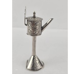Zilveren miniatuur Olielamp