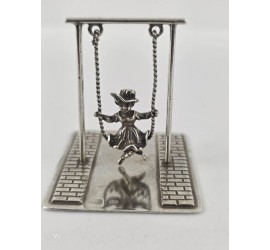 Zilveren miniatuur Schommel