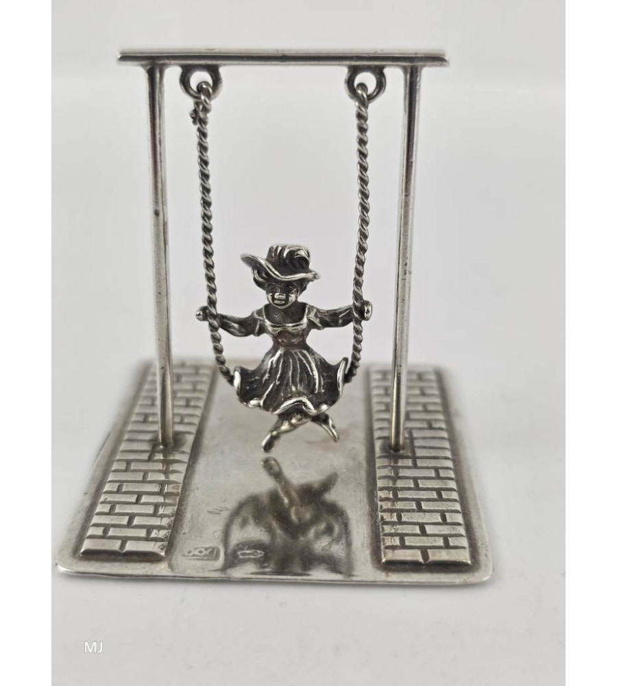Zilveren miniatuur Schommel