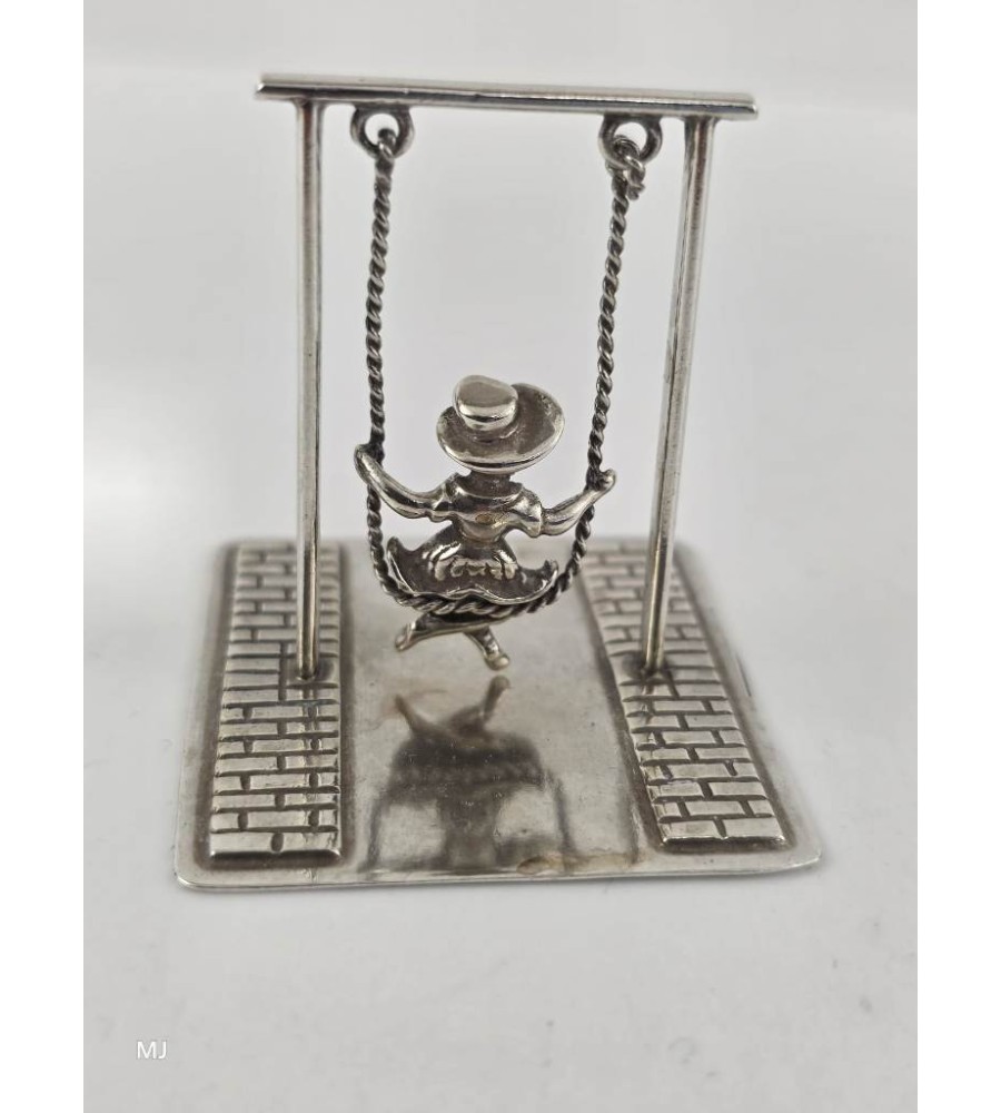 Zilveren miniatuur Schommel