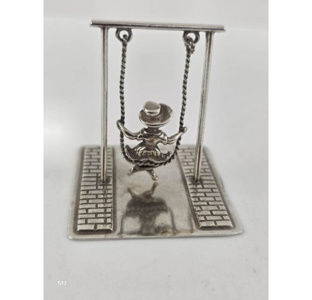 Zilveren miniatuur Schommel
