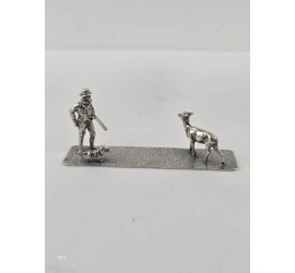 Zilveren miniatuur Jager