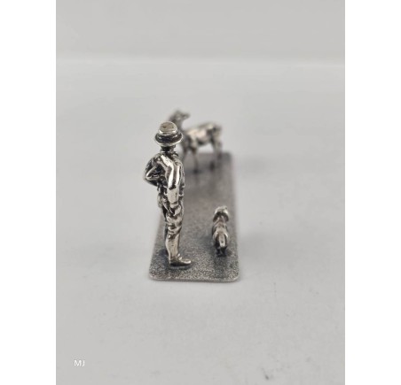 Zilveren miniatuur Jager