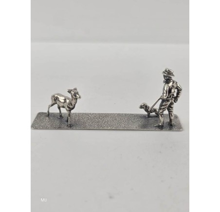 Zilveren miniatuur Jager