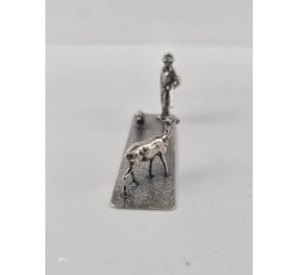 Zilveren miniatuur Jager