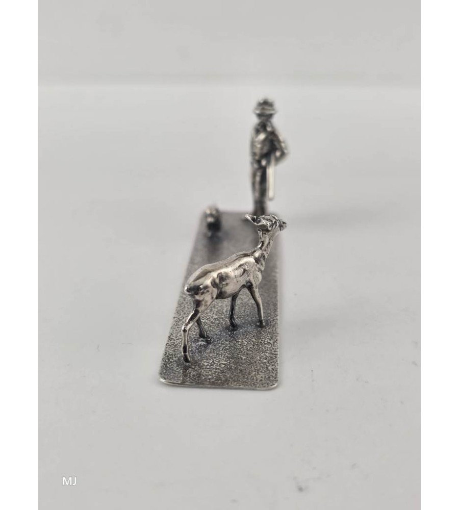 Zilveren miniatuur Jager