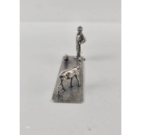 Zilveren miniatuur Jager