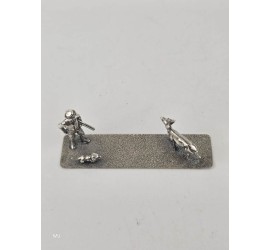 Zilveren miniatuur Jager