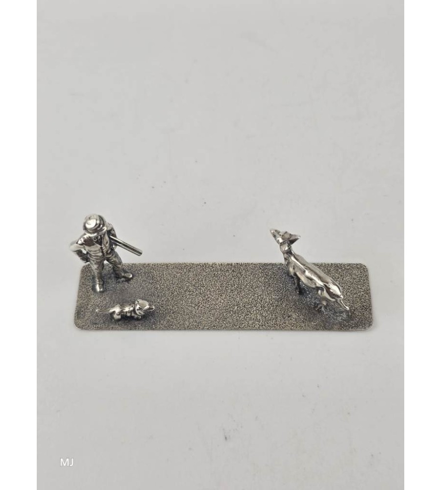 Zilveren miniatuur Jager
