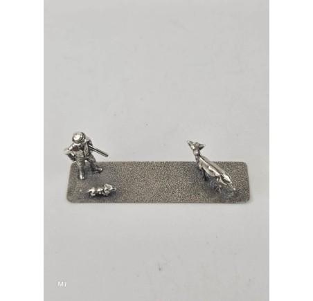 Zilveren miniatuur Jager