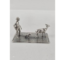 Zilveren miniatuur Jager