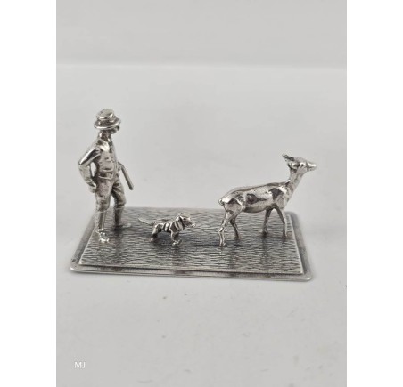 Zilveren miniatuur Jager