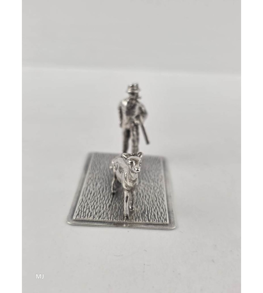 Zilveren miniatuur Jager
