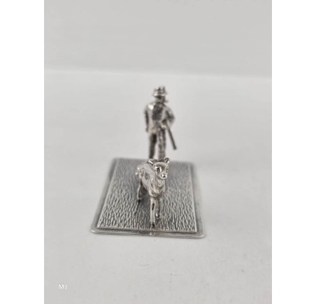 Zilveren miniatuur Jager
