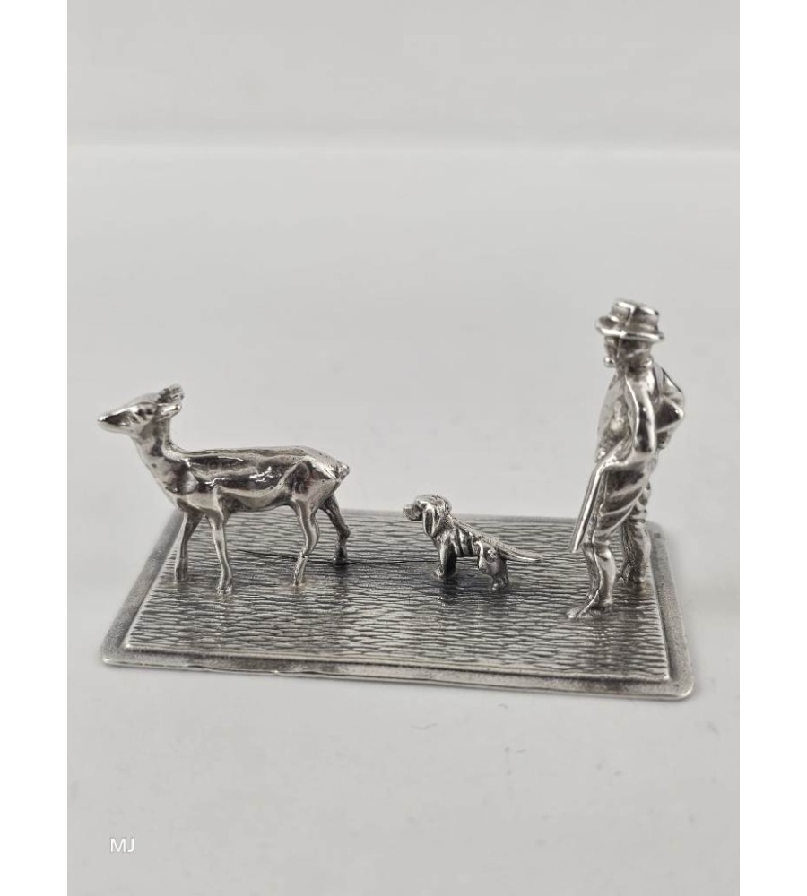 Zilveren miniatuur Jager