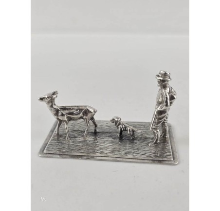 Zilveren miniatuur Jager