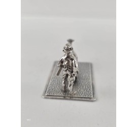 Zilveren miniatuur Jager