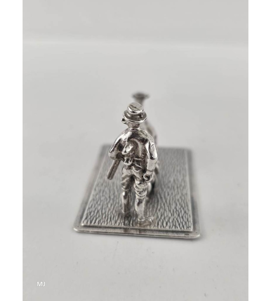Zilveren miniatuur Jager