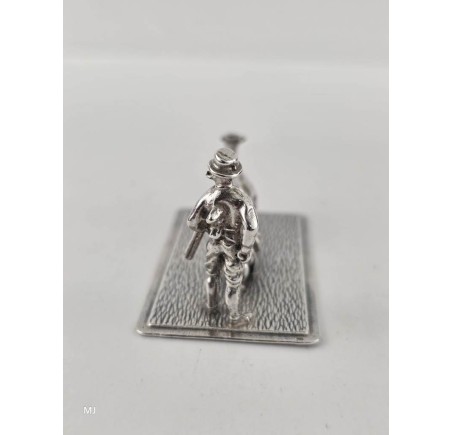 Zilveren miniatuur Jager