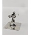 Zilveren miniatuur Schaatser