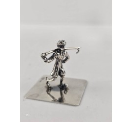Zilveren miniatuur Schaatser