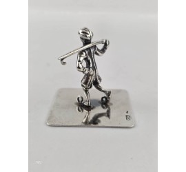 Zilveren miniatuur Schaatser
