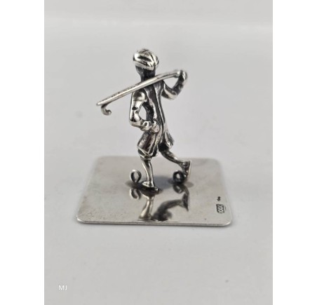 Zilveren miniatuur Schaatser