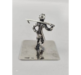 Zilveren miniatuur Schaatser