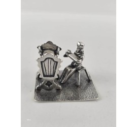 Zilveren miniatuur Moeder en kind