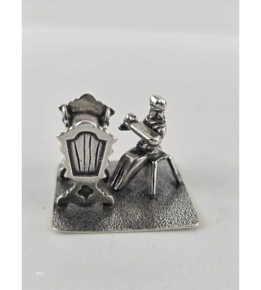 Zilveren miniatuur Moeder en kind