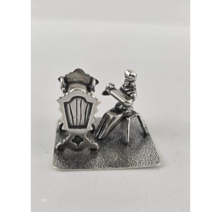 Zilveren miniatuur Moeder en kind