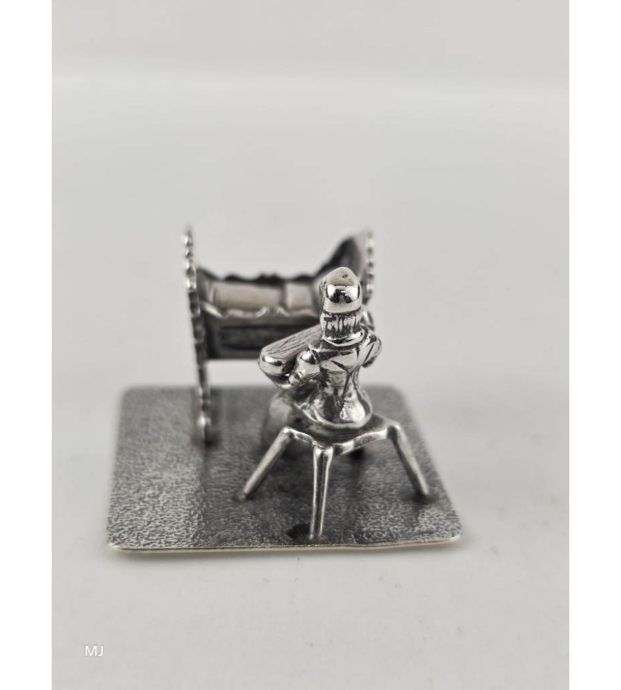 Zilveren miniatuur Moeder en kind