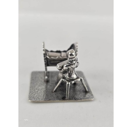 Zilveren miniatuur Moeder en kind