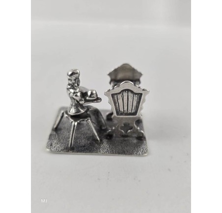 Zilveren miniatuur Moeder en kind