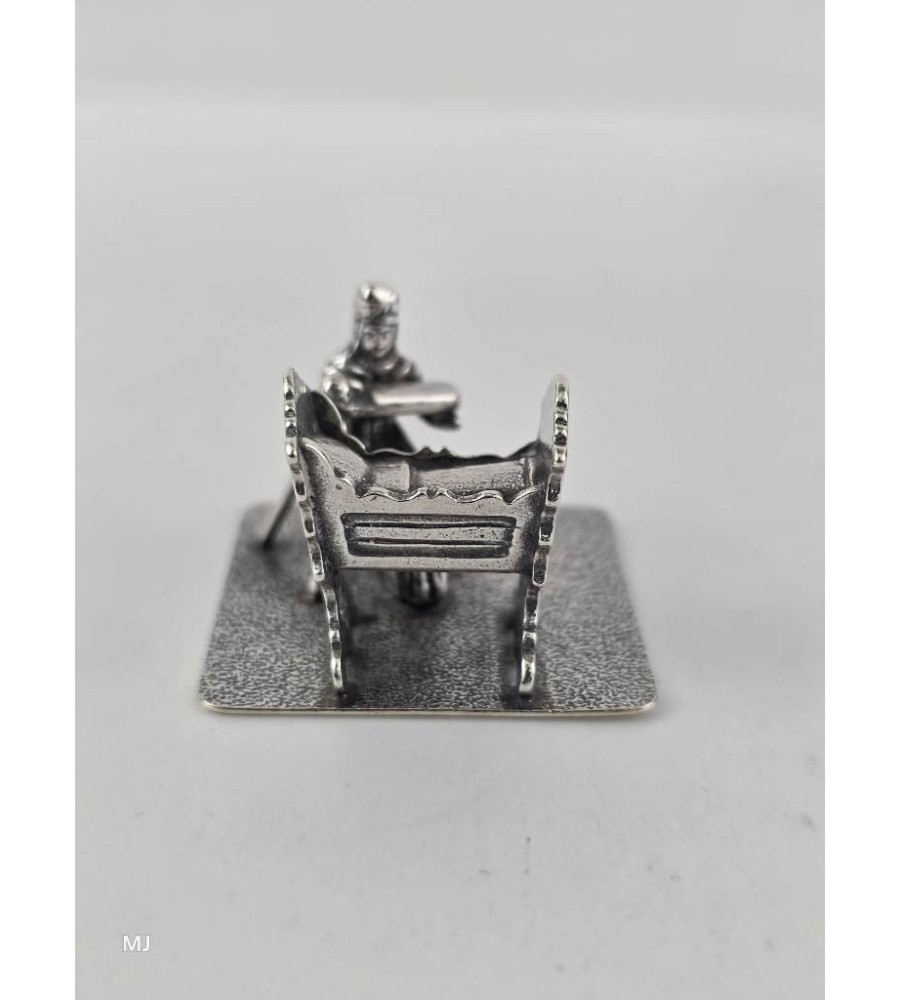 Zilveren miniatuur Moeder en kind
