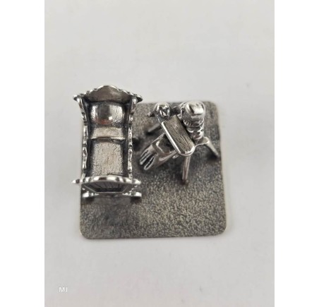 Zilveren miniatuur Moeder en kind