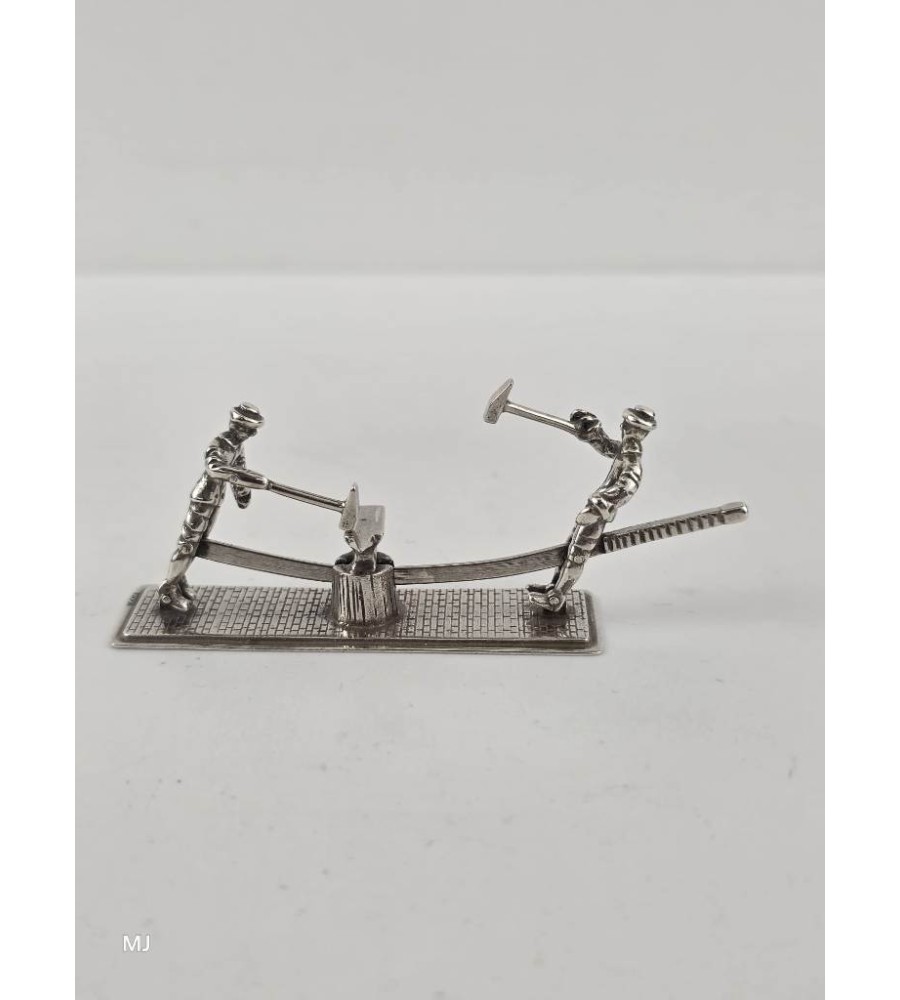 Zilveren miniatuur Smeden