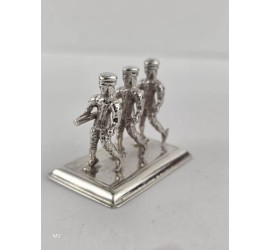 Zilveren miniatuur Schaatsers