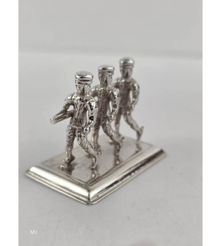 Zilveren miniatuur Schaatsers