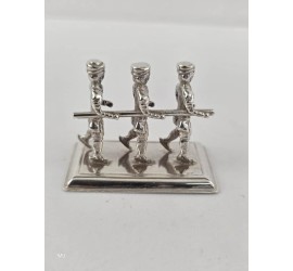 Zilveren miniatuur Schaatsers