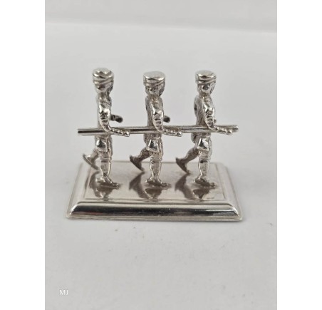 Zilveren miniatuur Schaatsers