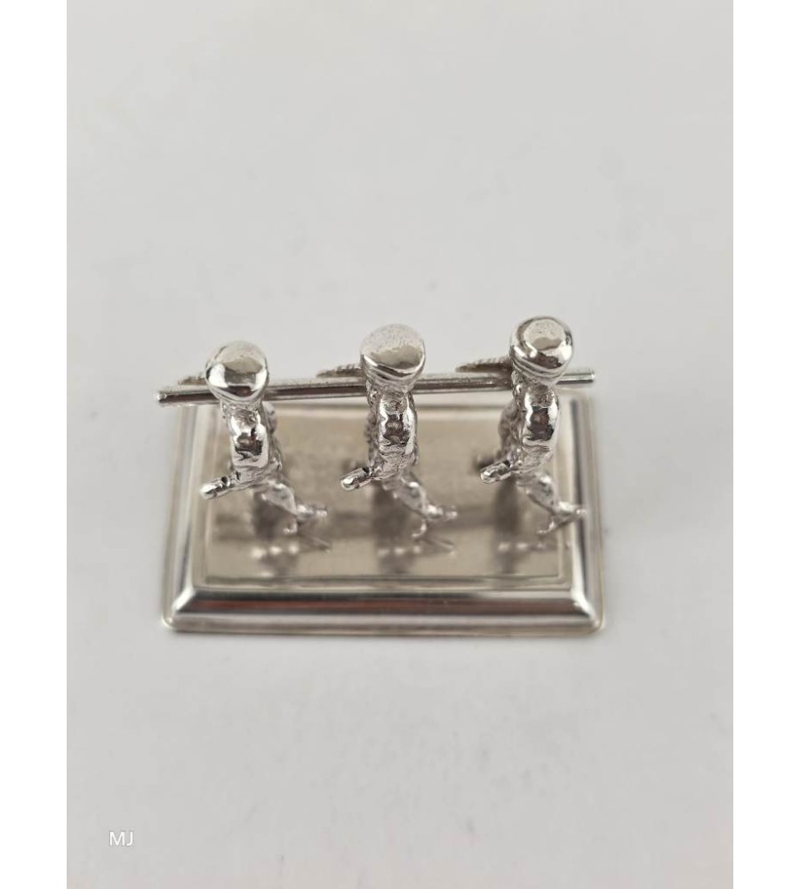 Zilveren miniatuur Schaatsers