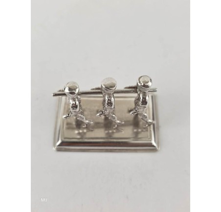 Zilveren miniatuur Schaatsers