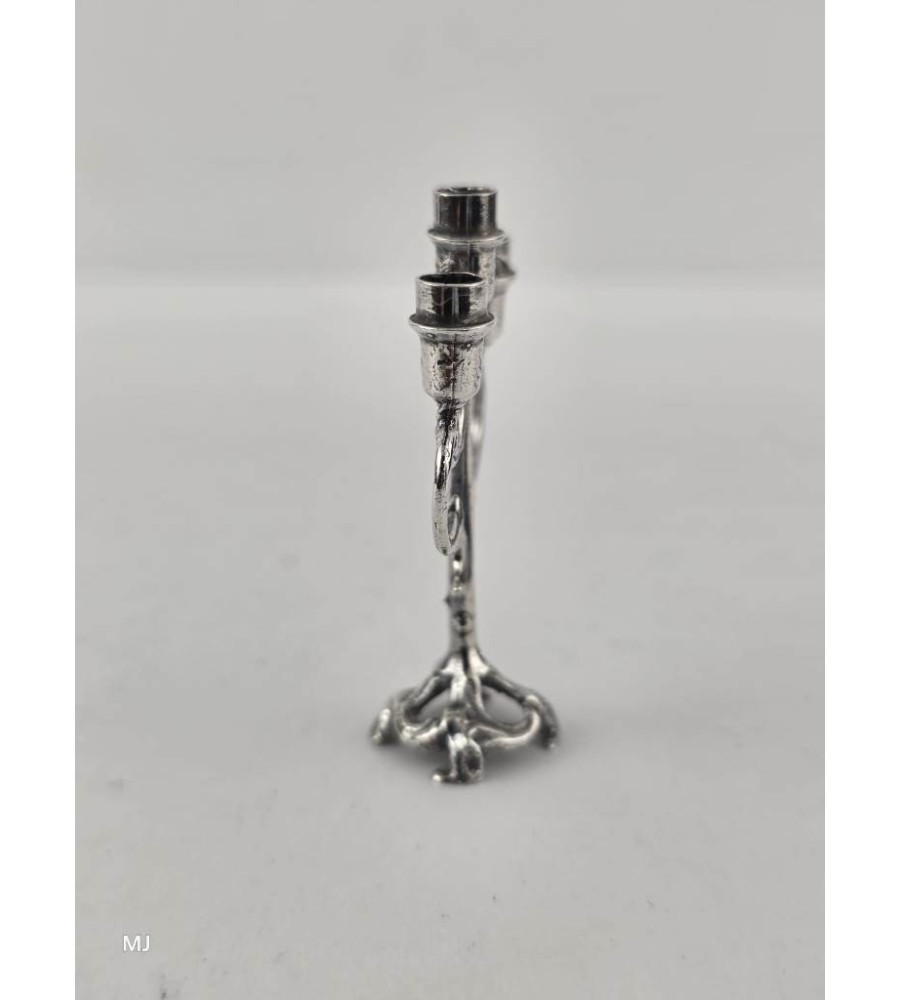 Zilveren miniatuur Kandelaar