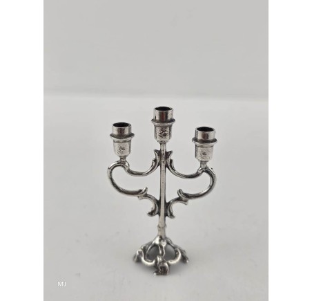 Zilveren miniatuur Kandelaar